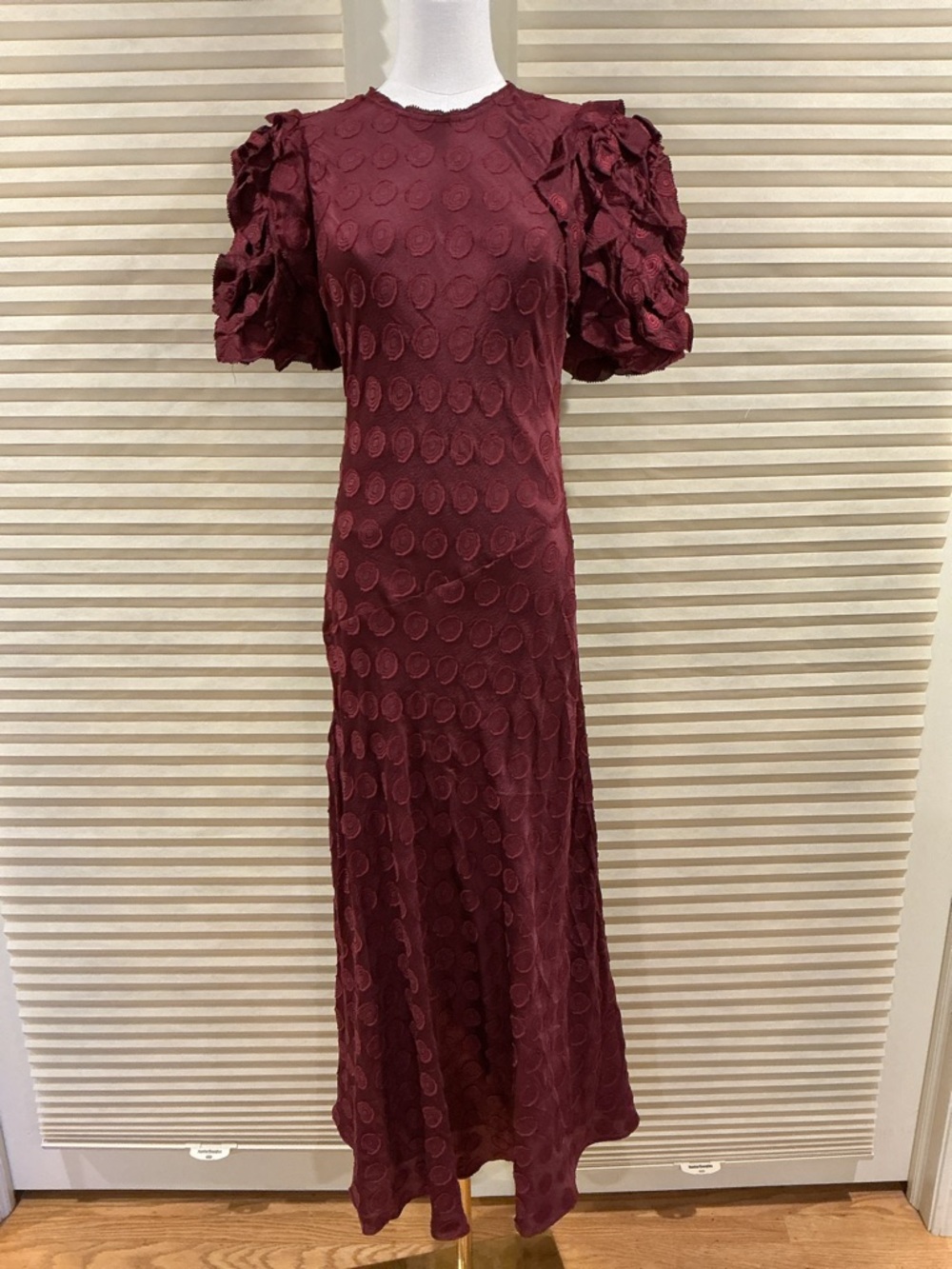 NWOT Ulla Johnson Burgundy Dress with Spaghetti Straps, Size US 6
